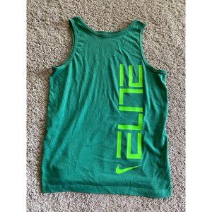 Nike dri fit elite boys medium green tank top